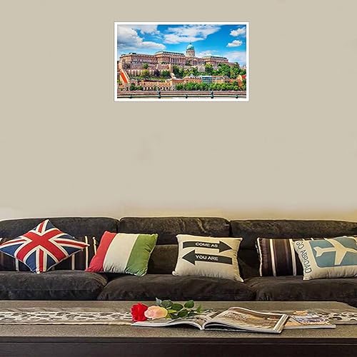 Miniatura 4 de ewfas Buda Palace Hungría - Lienzo decorativo para pared, para sala de estar, dormitorio, oficina, paisaje, impresión, póster sin marco, 20 x 12