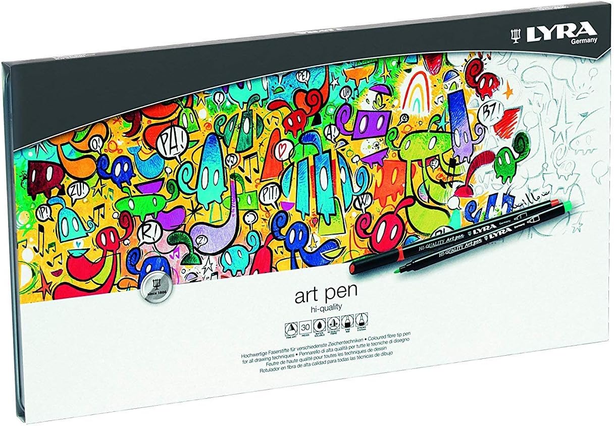 Lyra Hi-Quality Art Pen, 30/Metal Box