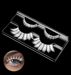 Pestañas blancas, pestañas blancas para Navid...