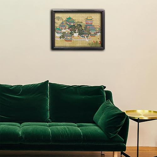 Miniatura 8 de Bristlegrass Rompecabezas de madera de 500 piezas, pintura china Zhang Zeduan, Qingming shanghe tu jardín real, regalos de pintura decorativa,