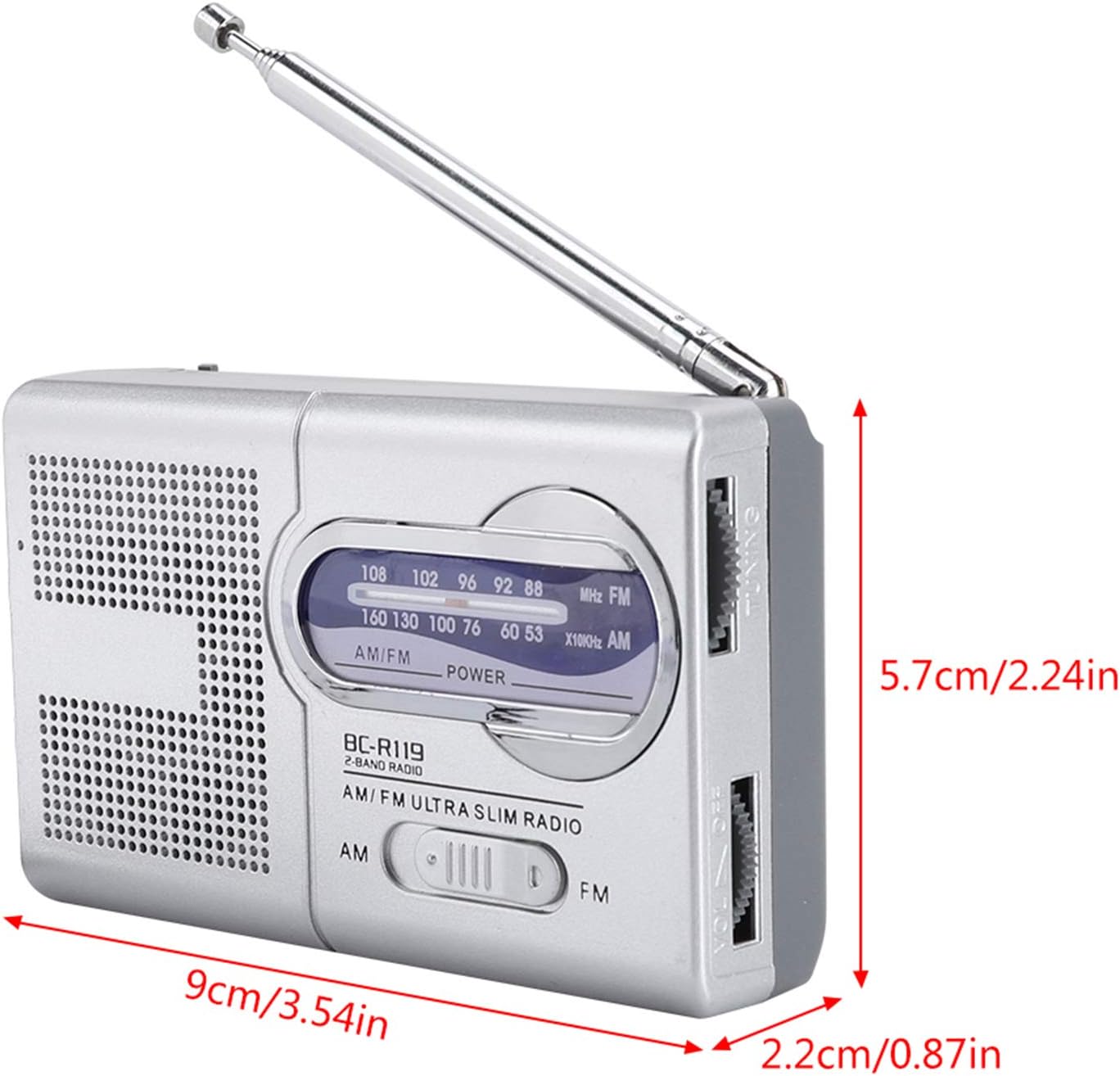 Наружный радиоприемник ZenithAur на батарейках портативный AM FM-радиоприемник с телескопической антенной для приема сигналов на большом расстоянии подходящий для пеших прогулок путешествий и перерывов в