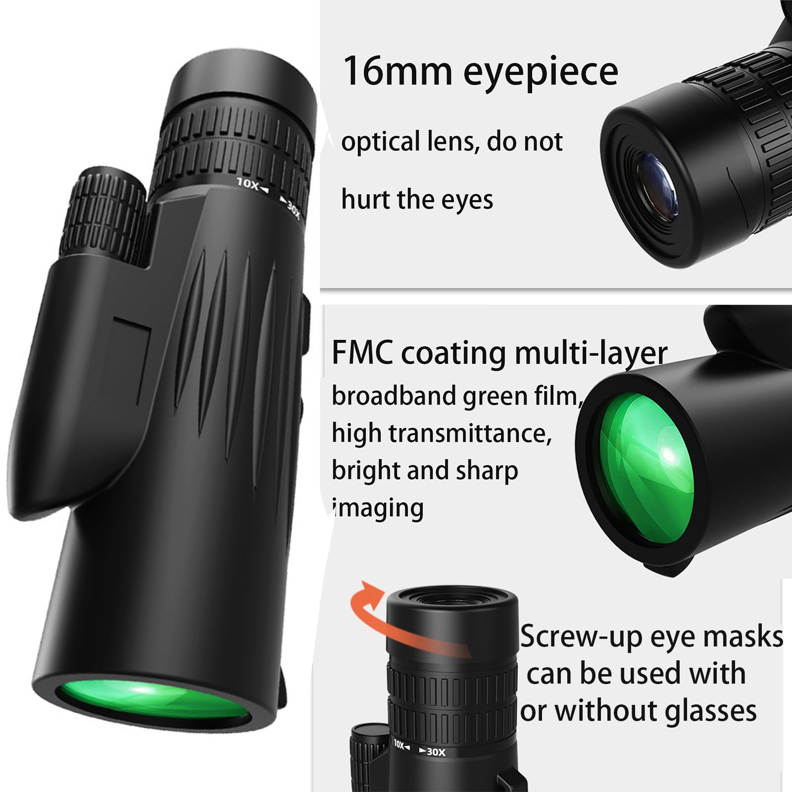 Télescope Monoculaire De Poche - Pour Observation Nature, Oiseaux, Sport - Neuf (ouvert)