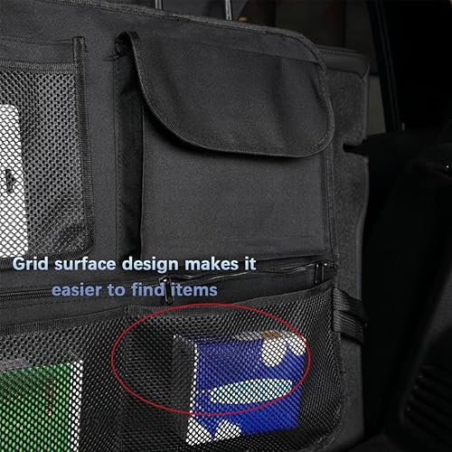 Miniatura 5 de Organizador de maletero de automóvil, gran capacidad, impermeable, plegable, para asiento trasero de vehículo, bolsa de almacenamiento colgante con