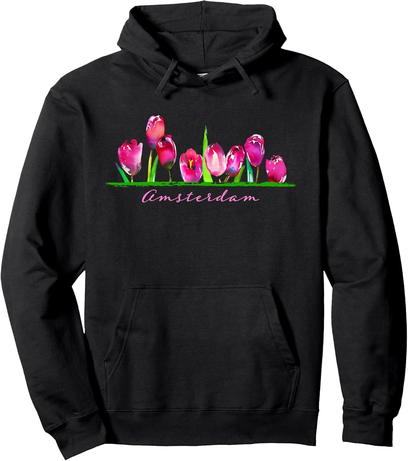 Amsterdam Tulips Flower Art Netherlands Holland Women Girls Pullover Hoodie