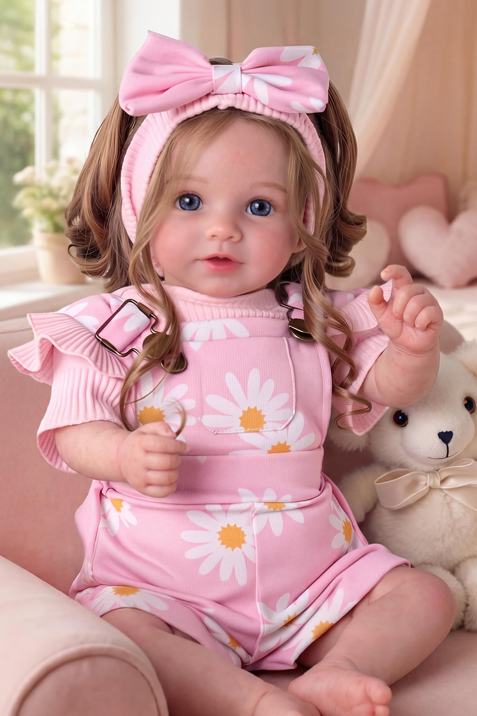 BABESIDE 20inch Realistic Reborn Baby Dolls with Poseable Limbs Rooted Hair