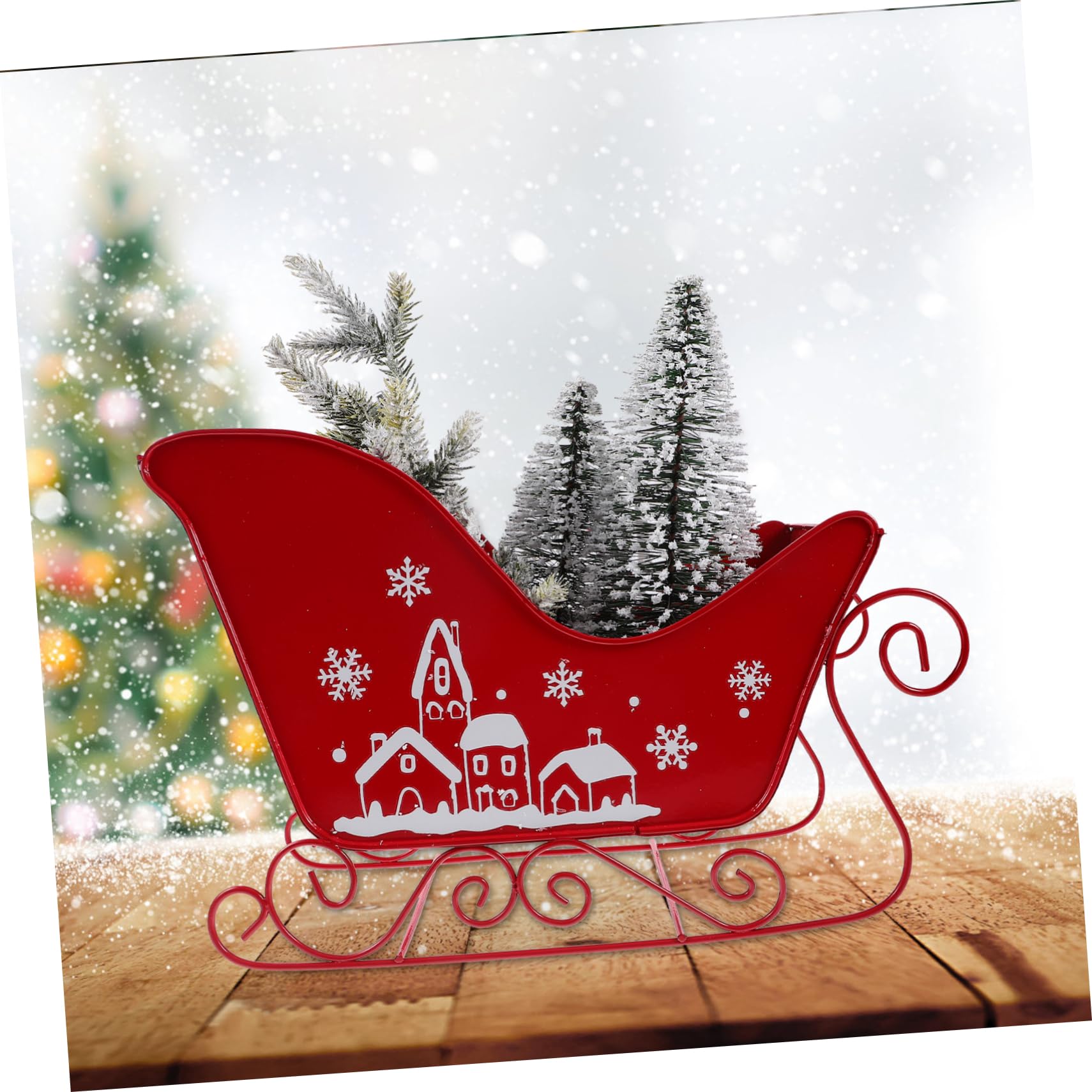 SOLUSTRE Adorno de Trineo para Árbol de Navidad Decoración Navideña Modelo de Trineo Exquisito Decoración de Mesa para Fiesta de Navidad