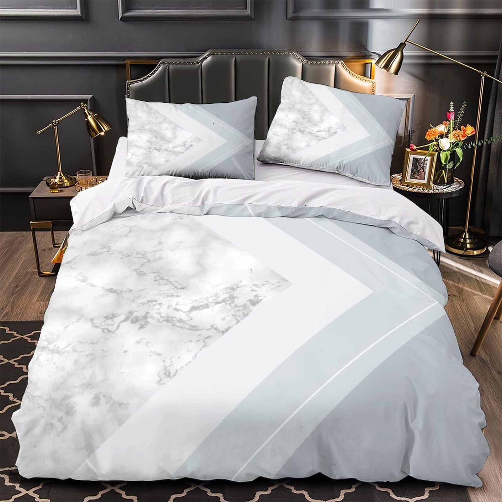 Linge de lit microfibre 200x200 modernise votre chambre d'ado avec son motif flèche géométrique