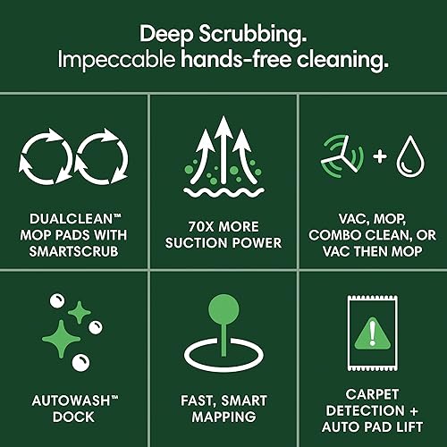 Miniatura 2 de iRobot Roomba Plus 405 (G181) Robot de aspiradora y trapeador 2 en 1 con base de lavado automático, almohadillas de trapeador giratorias, mapeo