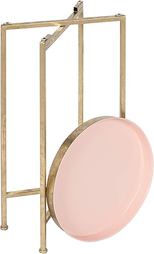 Miniatura 45 de Kate and Laurel Celia - Mesa redonda plegable de metal, negro con base dorada Dorado/Negro,Dorado/blanco,Negro -,Negro/Oro,Negro /Gris,Negro,