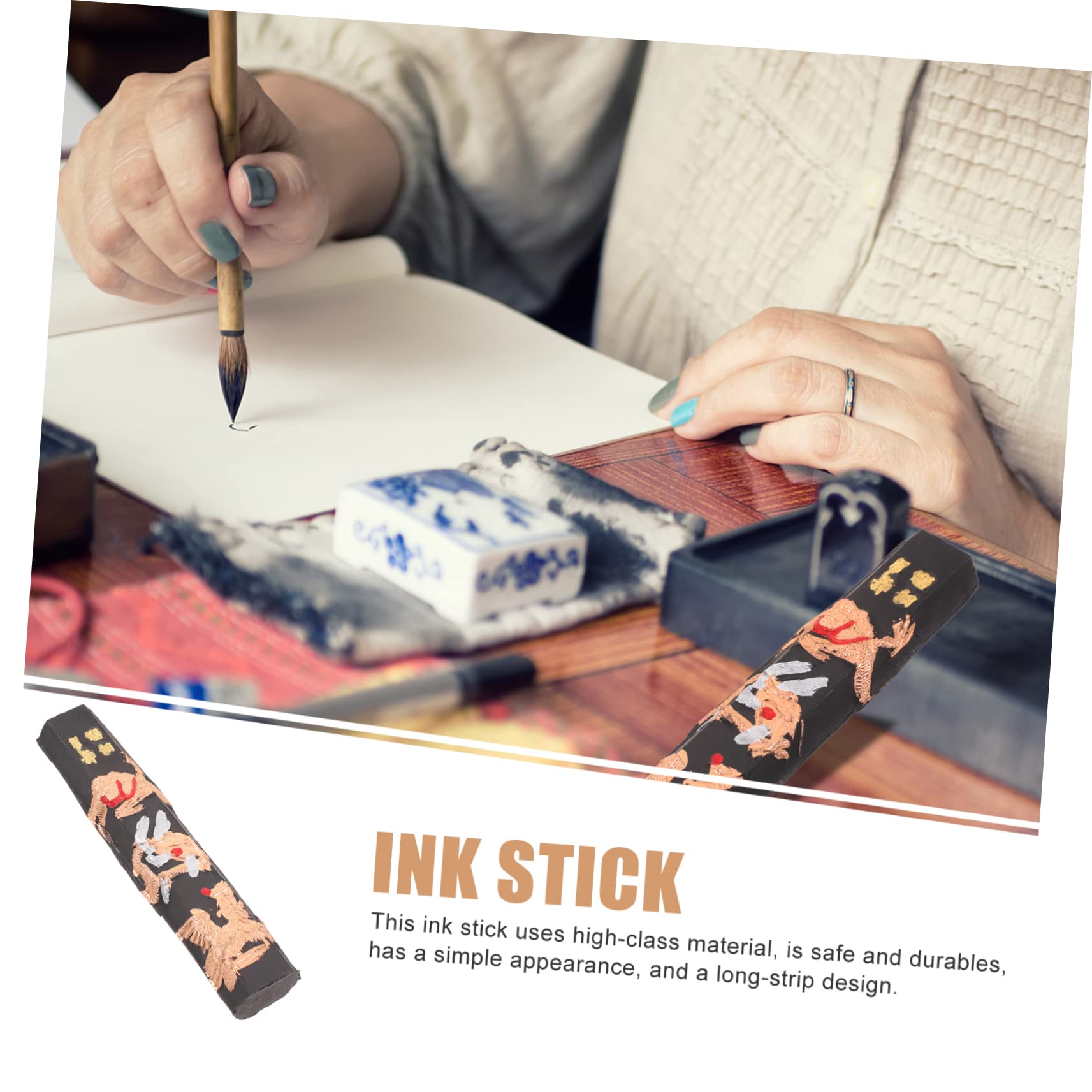 Gadpiparty 3 Pièces Encre Chinoise Traditionnelle Bloc pour Calligraphie Jeu de avec Boîte pour Pratique Artistique et