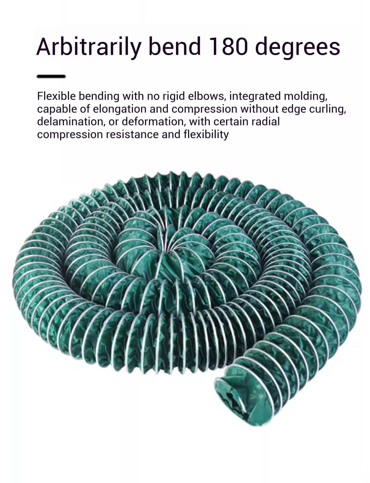 Tubo Flessibile Estensibile, Tubo di Ventilazione Ignifugo per Soffiatori/Ventilatori/Aspiratori, Tubo di Ventilazione per Asciugatrici per Impieghi Gravosi (3,28 Piedi) (300 Mm)