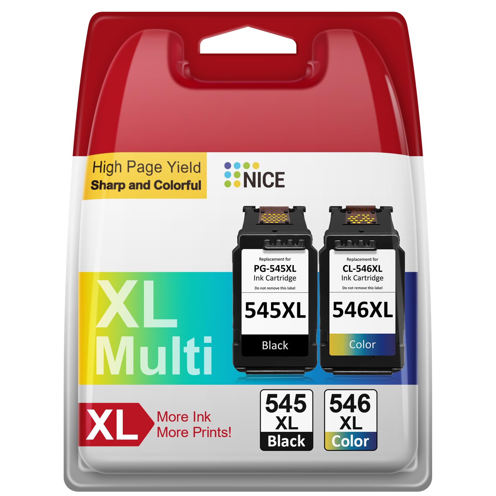 AIRLYSIS PG-545XL CL-546XL Ink Cartridge Replacement For Canon 545-546