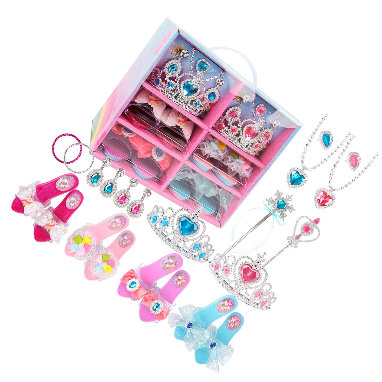 Imagination Rollenspiel Make up Set Kollektion, sicheres und langlebiges Rollenspiel Spielzeug, kreatives Anziehspielzeug Set Anziehen und Schminken von Kindern inspiriert
