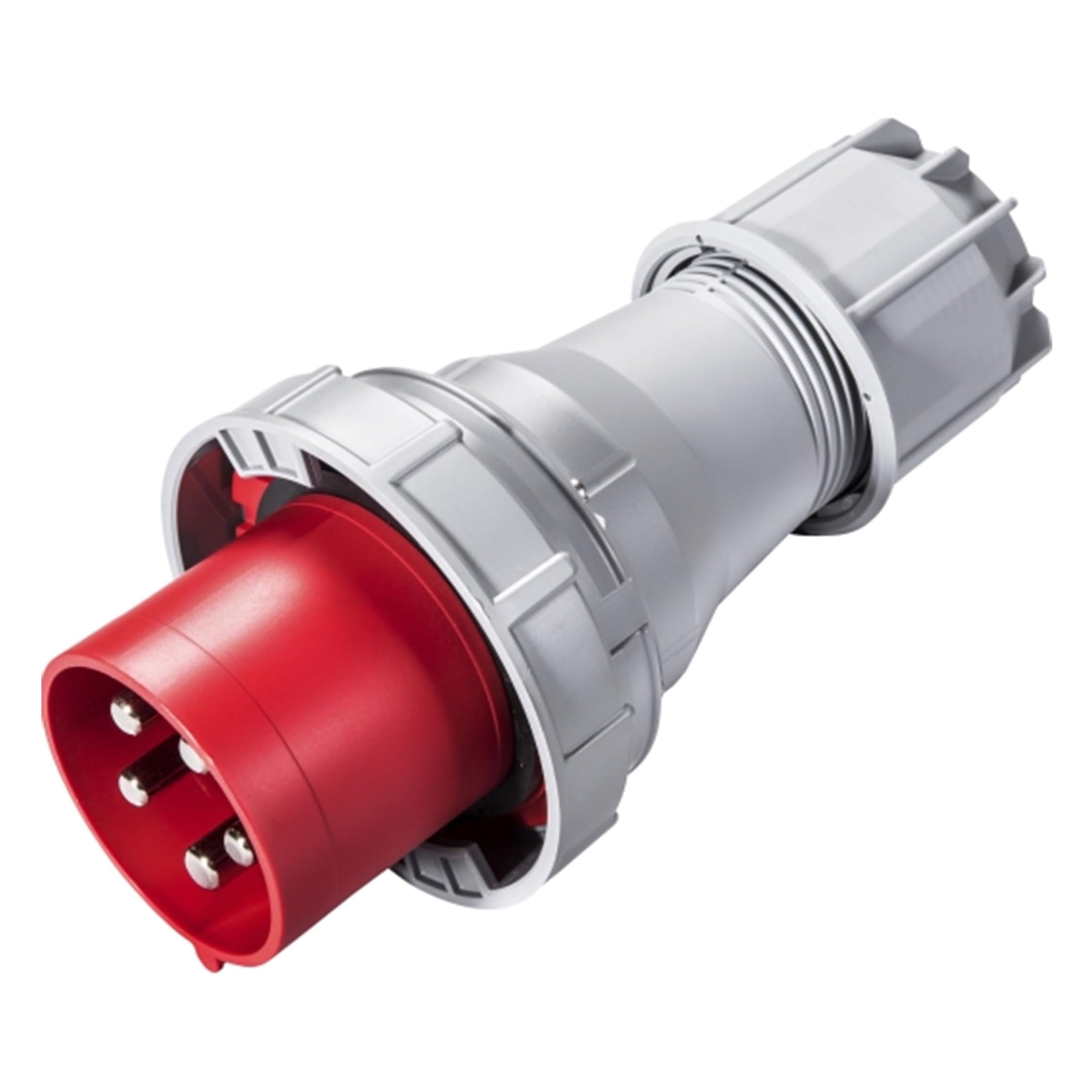 JÄGER SiRoX CEE-Stecker 125A | 5-polig 400V IP67 | Industriestecker mit Pilotkontakt | Vernickelte Kontakte, robustes PA6-Gehäuse | Wasserdicht & staubgeschützt