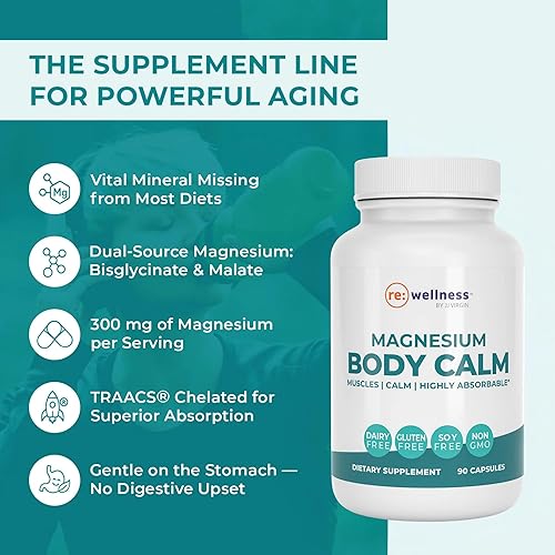Miniatura 4 de Reignite Wellness by JJ Virgin | Calma corporal de magnesio | Suplemento de magnesio quelatado para la producción de energía, sensación de calma y
