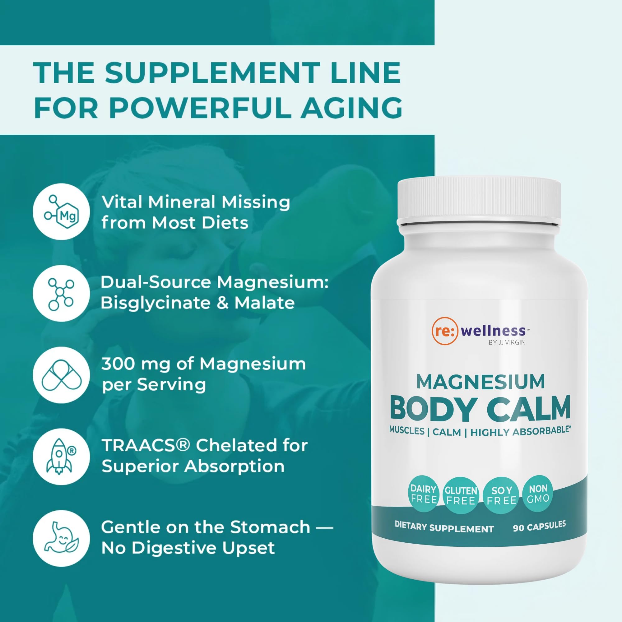 Reignite Wellness Magnesium Body Calm by JJ Virgin | 120 Capsules — Amazon image 4