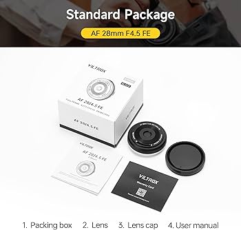 Amazon.com : VILTROX AF 28mm F4.5 f/4.5 FE Lens for Sony E Mount