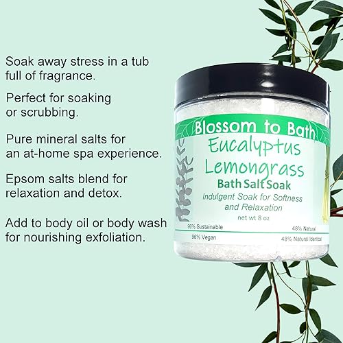 Miniatura 7 de Sal de baño de lavanda (16 onzas)  Fragancia de aceite esencial puro  es una ayuda versátil para remojar con un aroma relajante y reconfortante