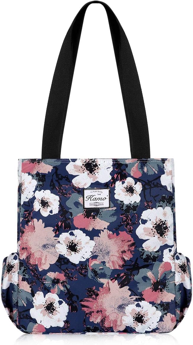 KAMO Floral Tote Bag - Waterproof Lightweight Handbags Travel Shoulder Bag for Hiking Yoga Gym Swimming Travel Beach