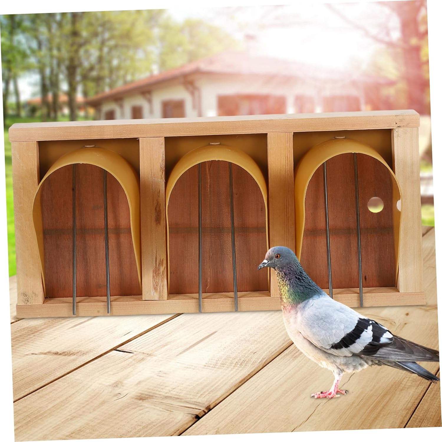 European Pigeon Cage Install Bird House Entrance with Detachable Design Durable Wood Accessory for Birdcage Pigeons and Birds