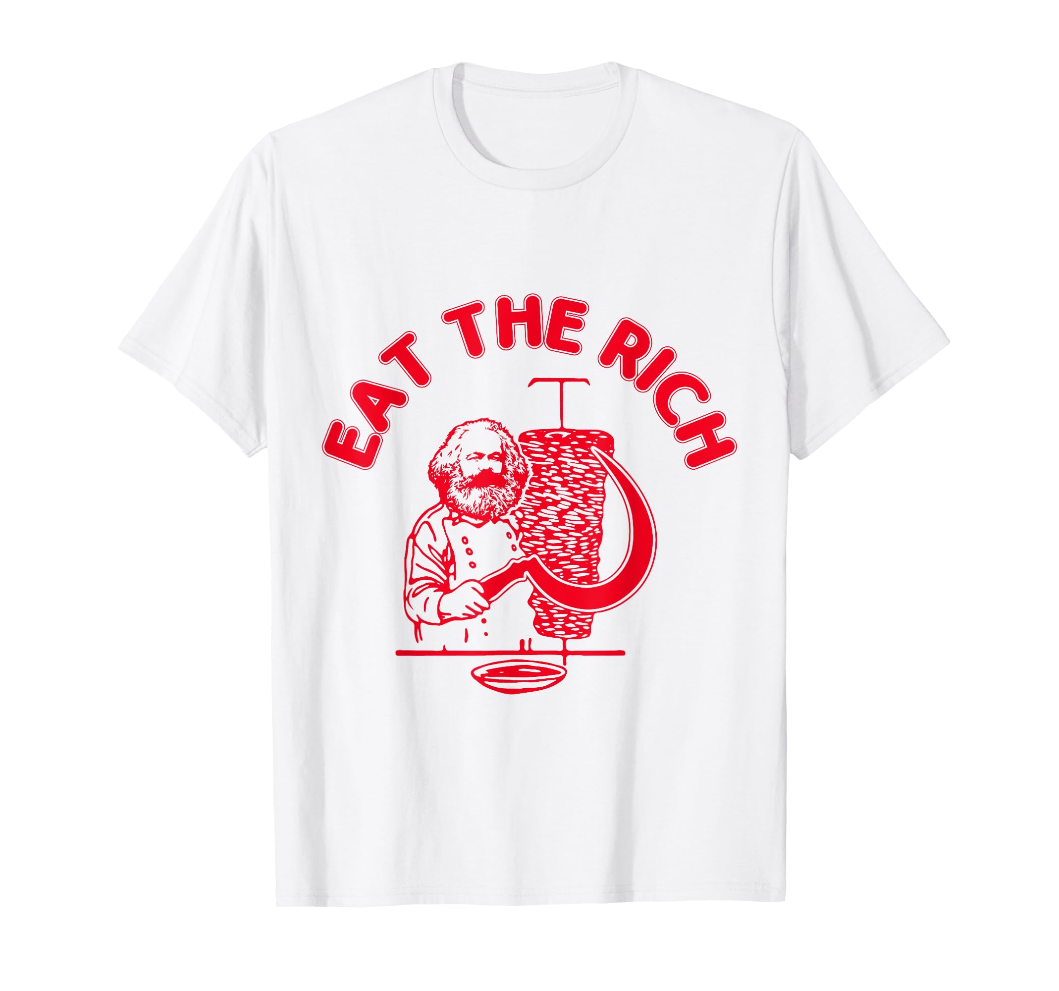 T-shirt Karl Marx Eat Döner Kebab - Humour Socialisme - 100% Coton - Col Rond - Mixte