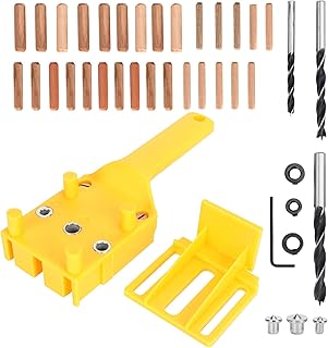41 PCS Handheld Dowel Jig Set Doweling Jig Guide for Woodworking