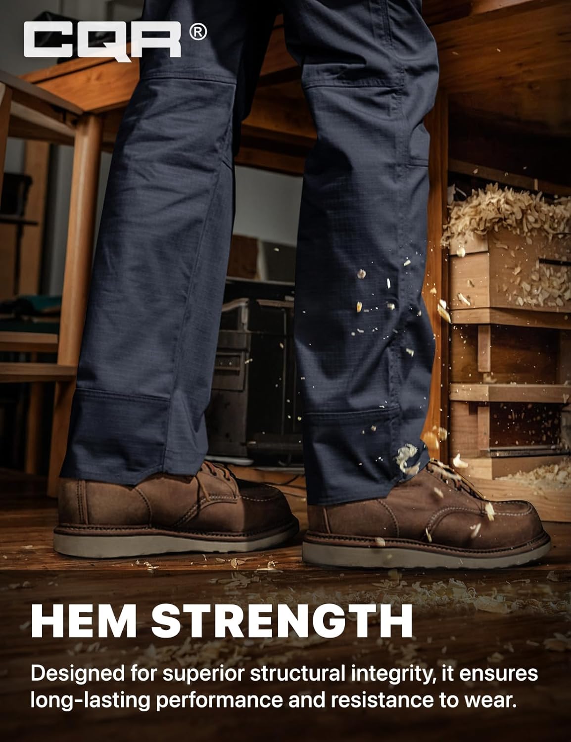 CQR Men's Quick Dry Work Pants, Water Resistant Outdoor Tactical Pants, Lightweight Stretch Cargo Hiking Pants - Image 8