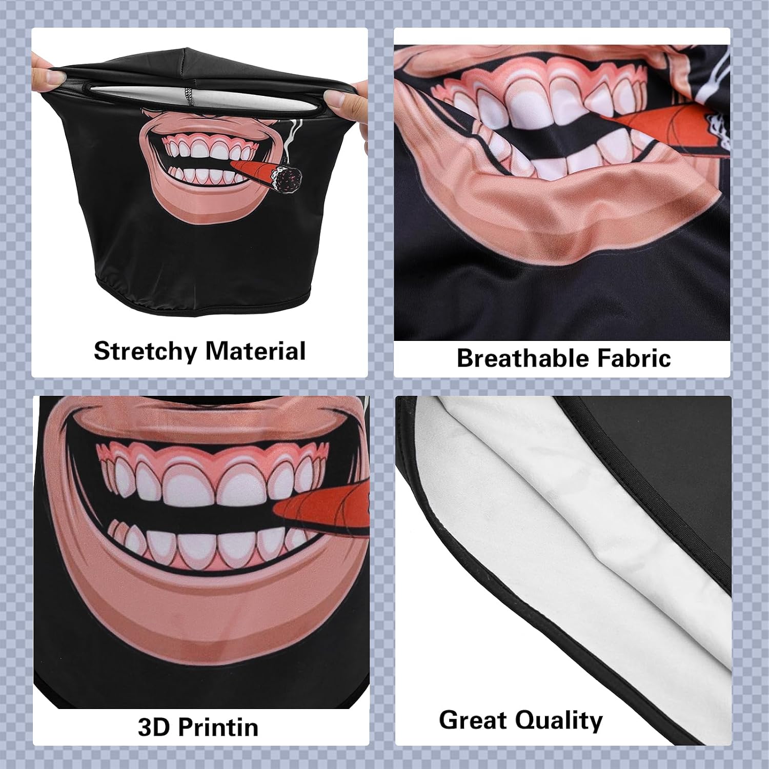 Balaclava Mask 3D Print Full Face Mask Cooling Neck Gaiter Sun Protection Face Cover Mask Windproof Ski Mask image 4