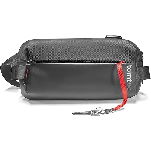 tomtoc Compact EDC Sling Bag, Minimalist Chest Shoulder Backpack Crossbody Sling Bag for Men and Women, Water-resistant Lightweight Everyday Carry Casual Bag for Tactical, Travel, Work, Gym, Sport