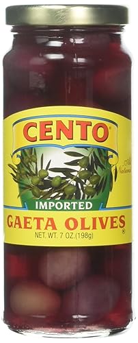 Cento Tarros de aceitunas Gaeta importadas, 7 onzas