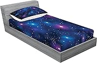 Vista 281 de Lunarable Grey Fitted Sheet & Pillow Sham Set, Pattern with Random Footprints Paw Traces Pet Legs Friendly Cats and Dogs, Decorative Printed 3 Piece