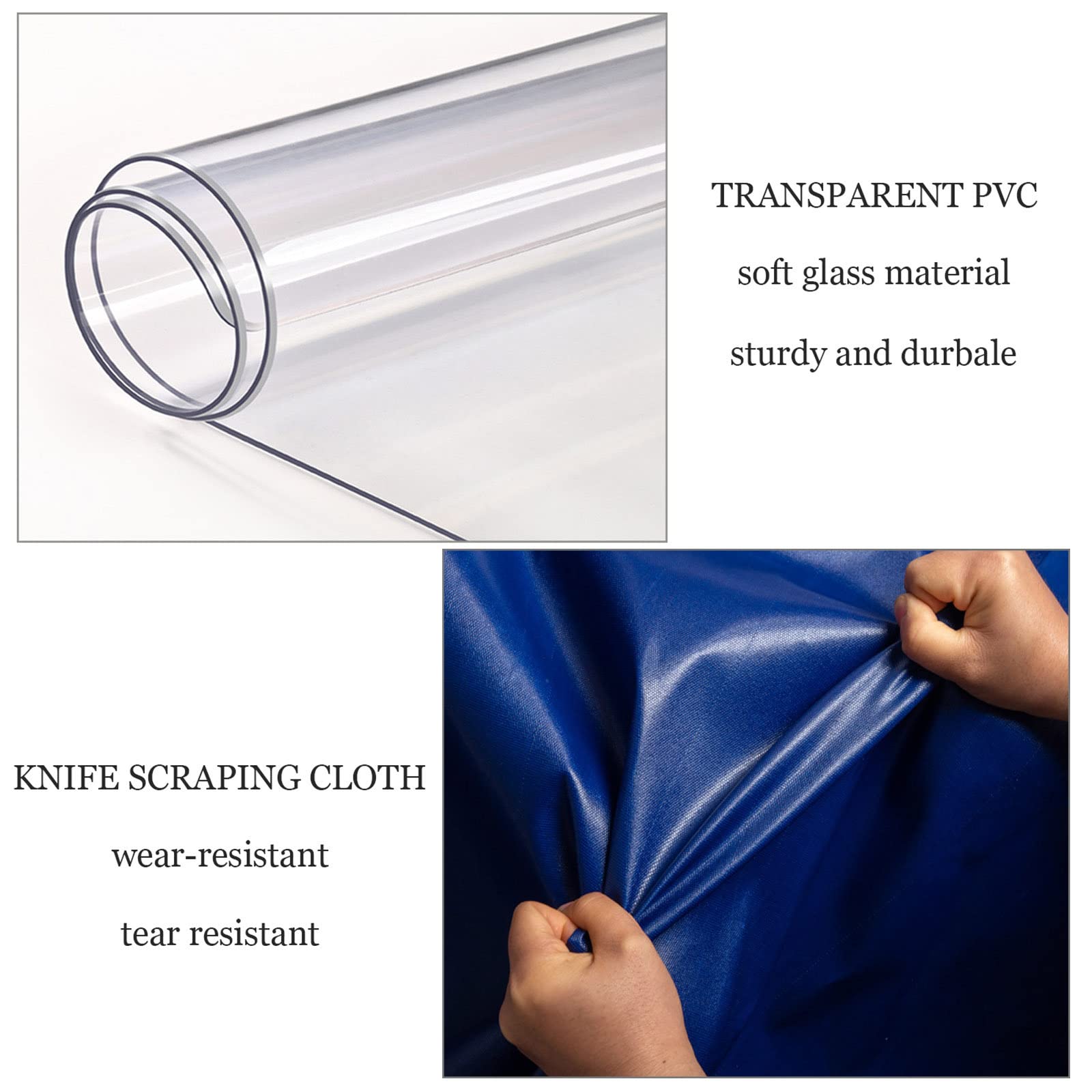 Pannello Laterale Impermeabili Pergole, Tende Di Telone Trasparenti Esterni Con Occhielli, Pannelli Laterali in Tela Cerata Gazebo Con Cerniere, Tende Chiare Pvc Per Pioggia,WxH-2.2x2m/7.22*6.56ft