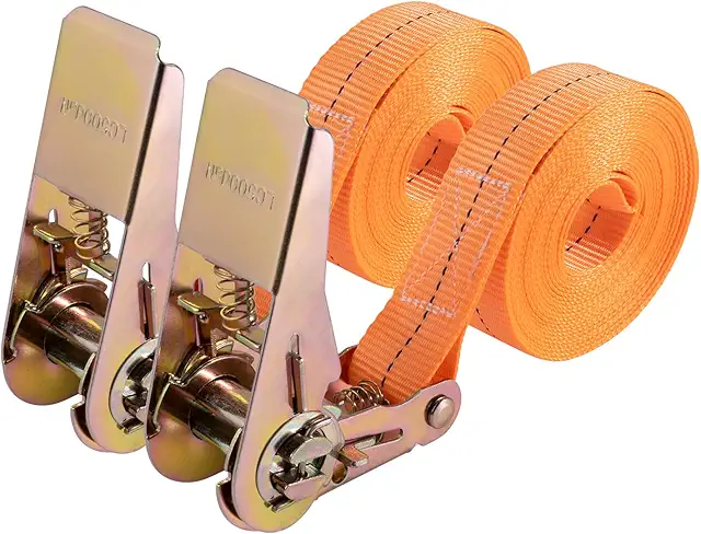 Lot de 2 Sangles à Cliquet 4m - Sangles d'arrimage robustes pour transport