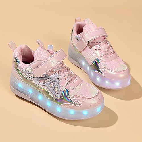 Miniatura 4 de Nsasy Zapatos de ruedas para niñas y niños con ruedas con luz LED, zapatos para niños