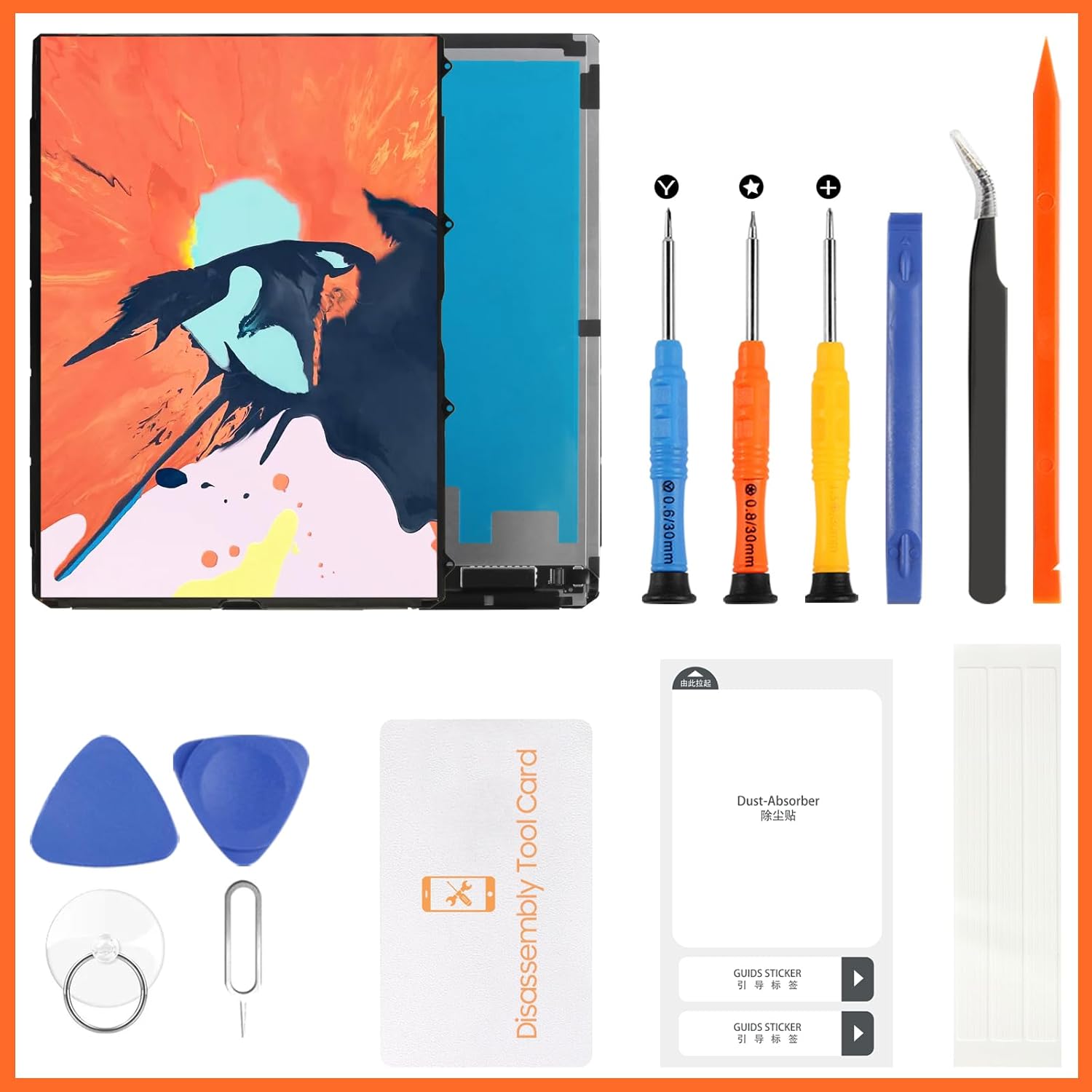 Screen Replacement for iPad 10 10th Gen 2022 A2696 A2757 A2777 10.9“ LCD LED Panel Display Repair Parts Kit,with Screen Protector and Tools(Only LCD,Not Include Touch Digitizer)