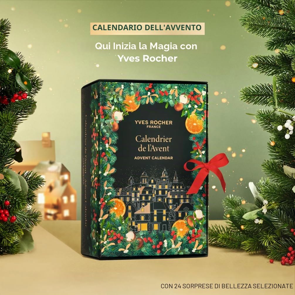 Yves Rocher Calendario dell'Avvento Cosmetica & Bellezza - Regalo con 24 sorprese: cura del viso, del corpo, dei capelli; trucco, e profumi - Calendario dell'Avvento per donne – Edizione limitata