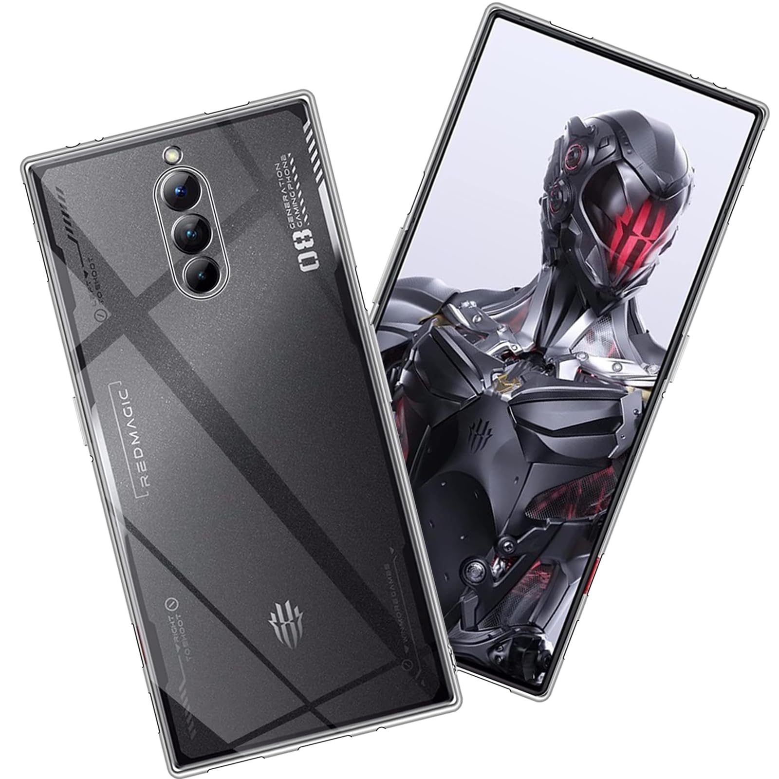 [UNEED] Redmagic 8 Pro Smartphone Case for Red Magic 8S Pro Cover TPU Ultra Thin Full Protective Case Soft Case Clear Silicone Transparent Clear Case Shockproof TPU Case Scratch Resistant Absorbent