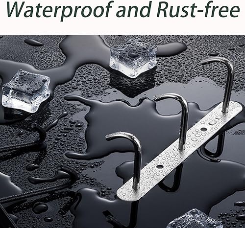 Miniatura 2 de Dxcaicc Colgador de utensilios resistente con ganchos, estante de ganchos debajo del gabinete, ganchos adhesivos para colgar, organizador y