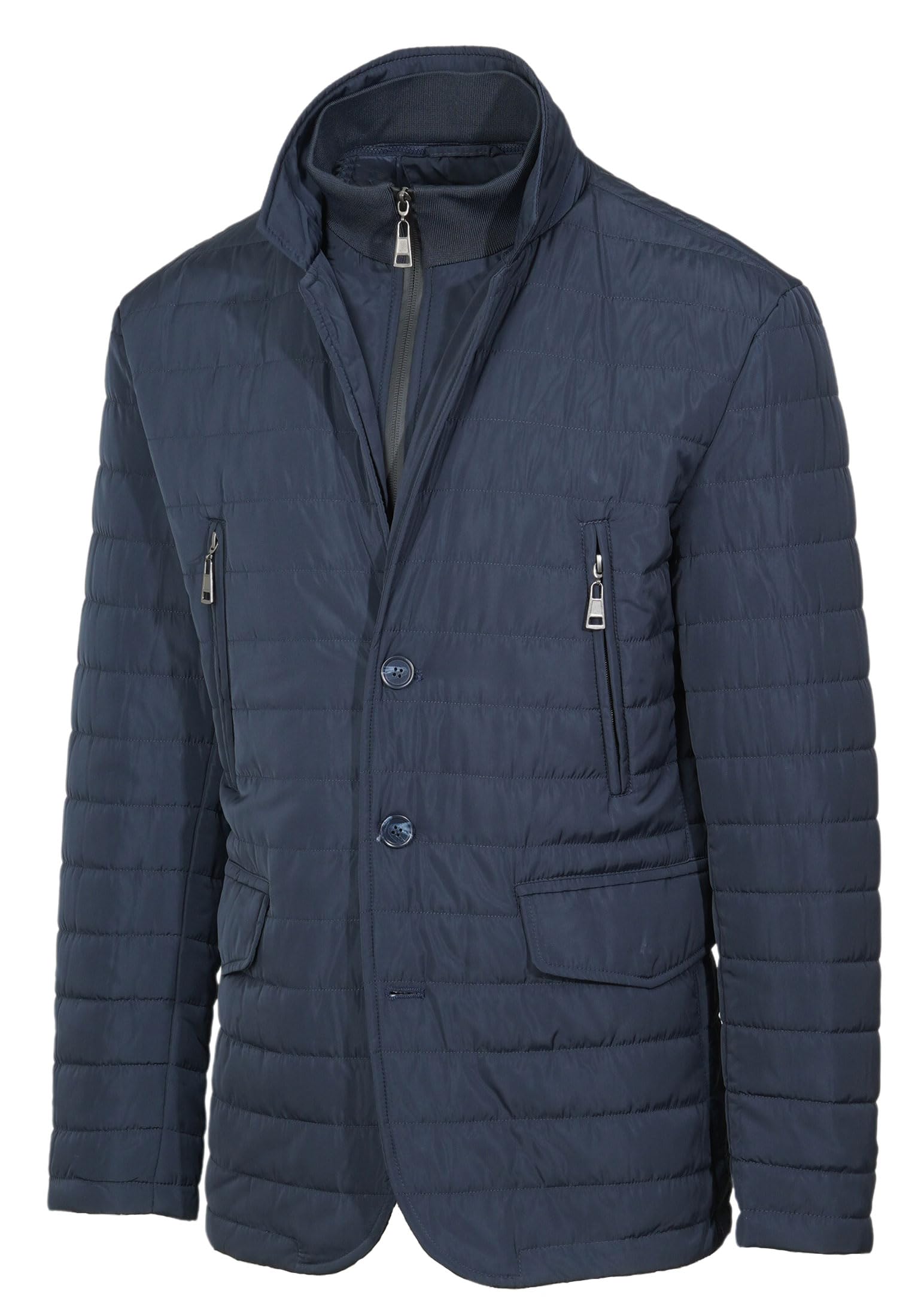 Ciabalù Giacca Uomo Invernale Trapuntata Elegante Giubbotto Imbottito Classico Slim Fit con Pettorina