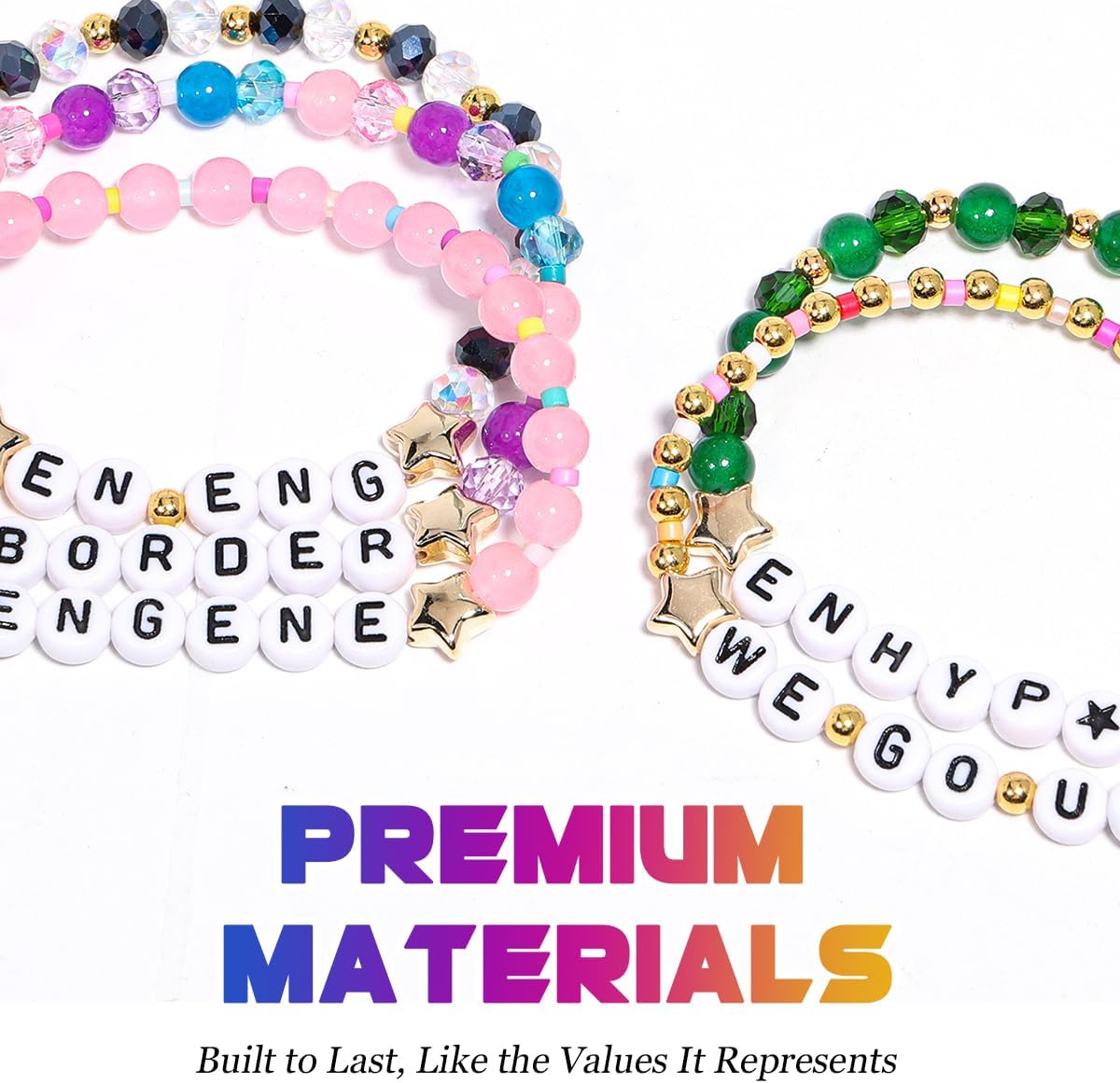 AICase for Hamilton Merch Gifts Crystal Inspired Bracelets 5 Pcs Stackable Stretch Friendship Beaded Bracelets Merchandise Jewelry Gifts for Fans Birthday Christmas Stocking Stuffers_3208 - Image 3