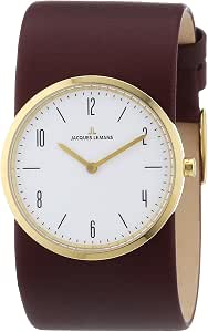 Bracelet De Montre En Cuir Véritable Jacques Lemans - Motif Croco Marron - 20 Mm