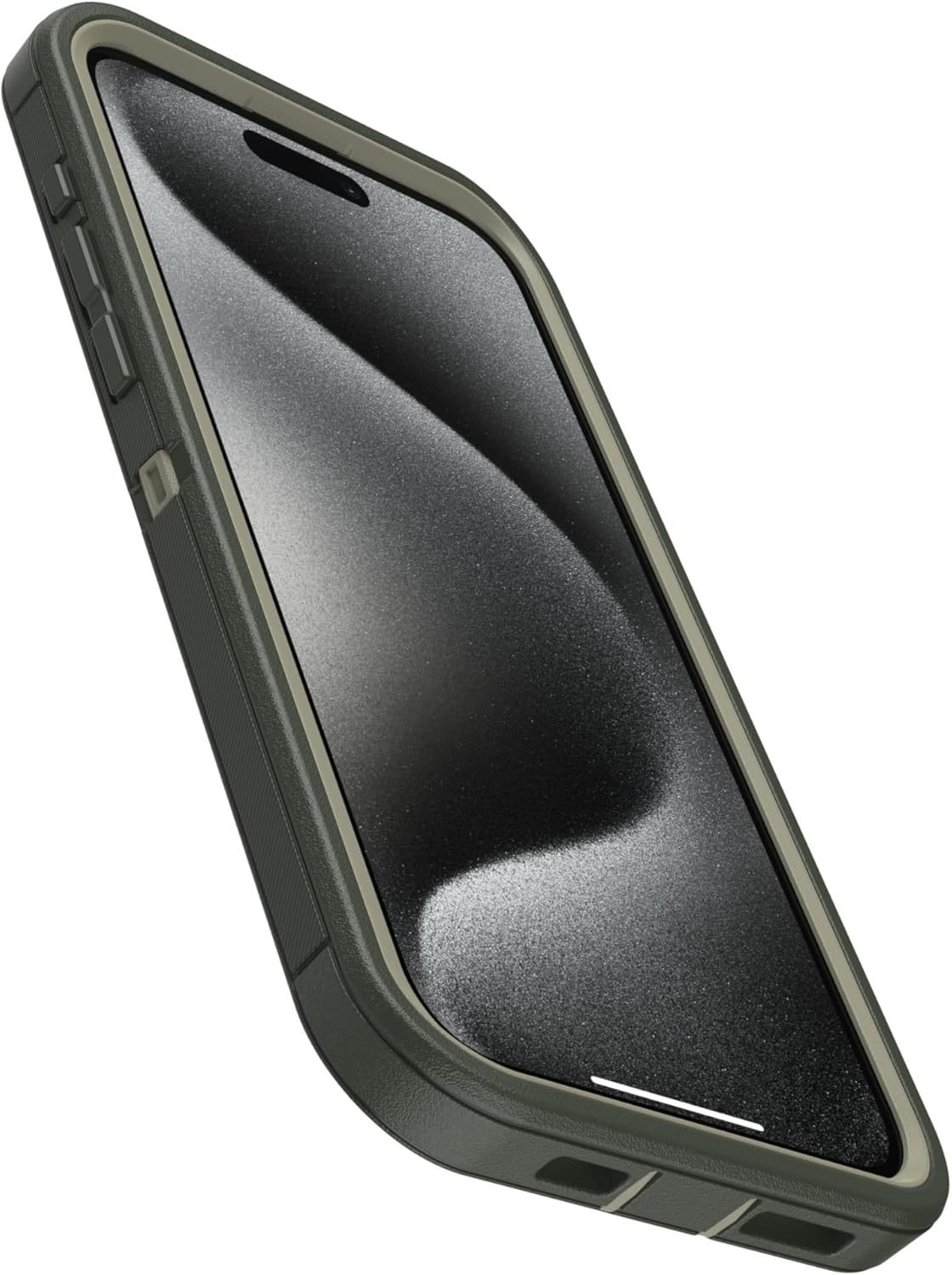 OtterBox iPhone 15 Pro Max (Only) - Defender Series Case - Lichen The Trek (Green) - Case Only - Screenless - Rugged & Durable - with Port Protection - Microbial Defense Protection - Image 3