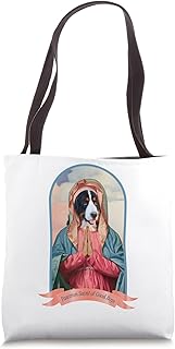 Funny Catholic Dog Lovers St. Mary Meme Tote Bag