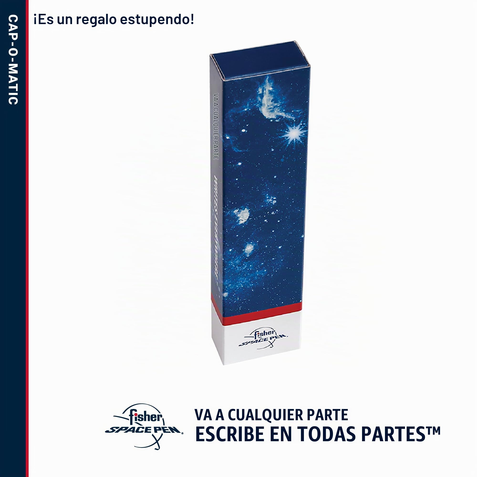 Fisher Space Pen Cap-O-Matic Space Pen - Bolígrafo de latón lacado, tinta negra, clip de bolsillo, caja de regalo, fabricado en los Estados Unidos