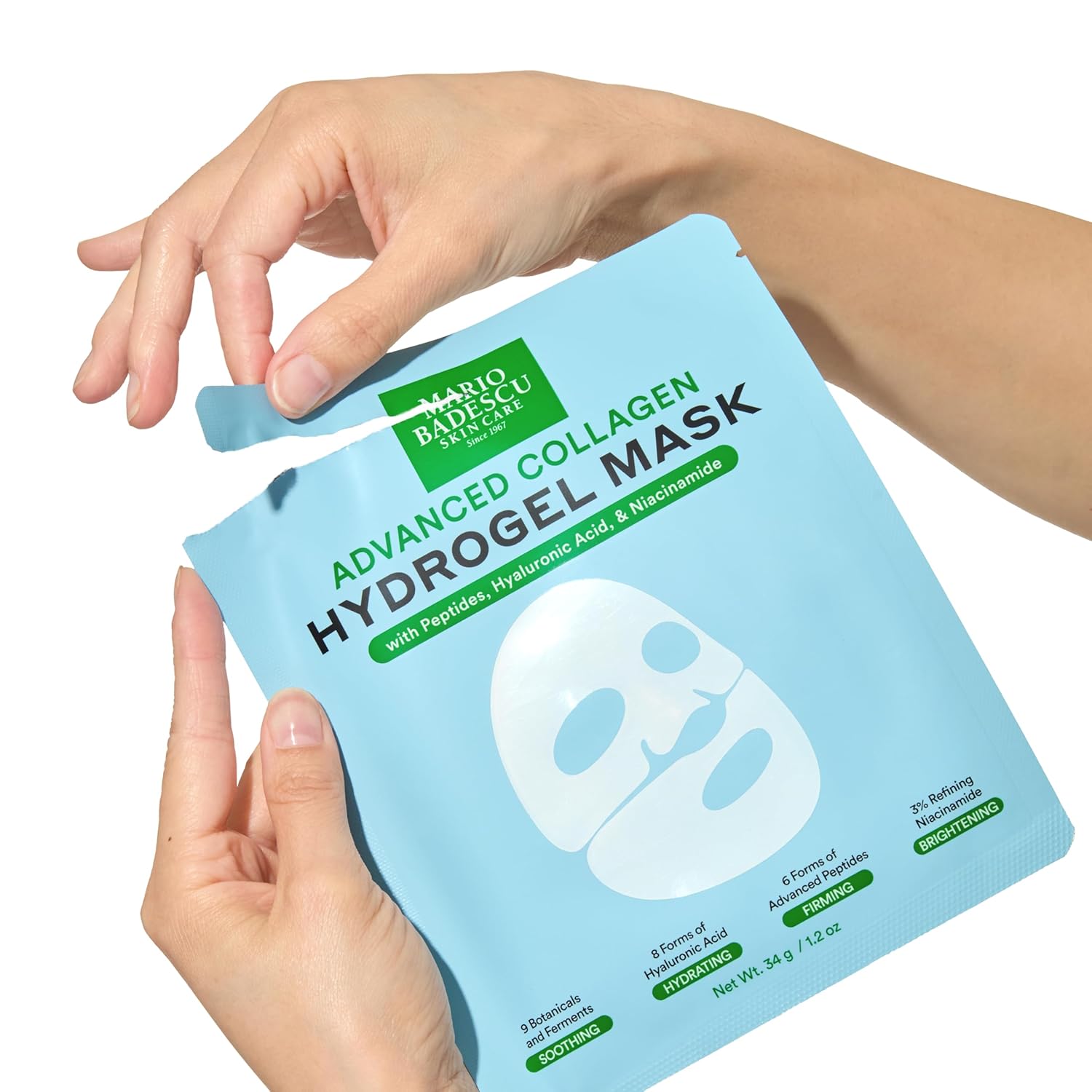 Mario Badescu Advanced Collagen Hydrogel Mask Set of 3 | Face Mask with Peptides, Hyaluronic Acid & Niacinamide for Hydrating, Firming, Brightening & Soothing Skin - Image 8