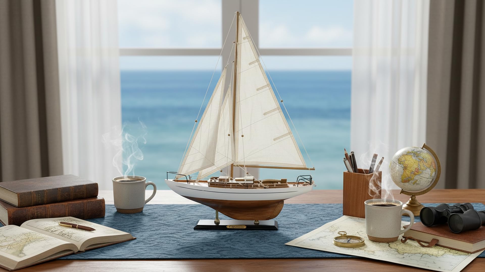 Amazon.co.jp: SAILINGSTORY 木製ヨット装飾ヨットモデル船