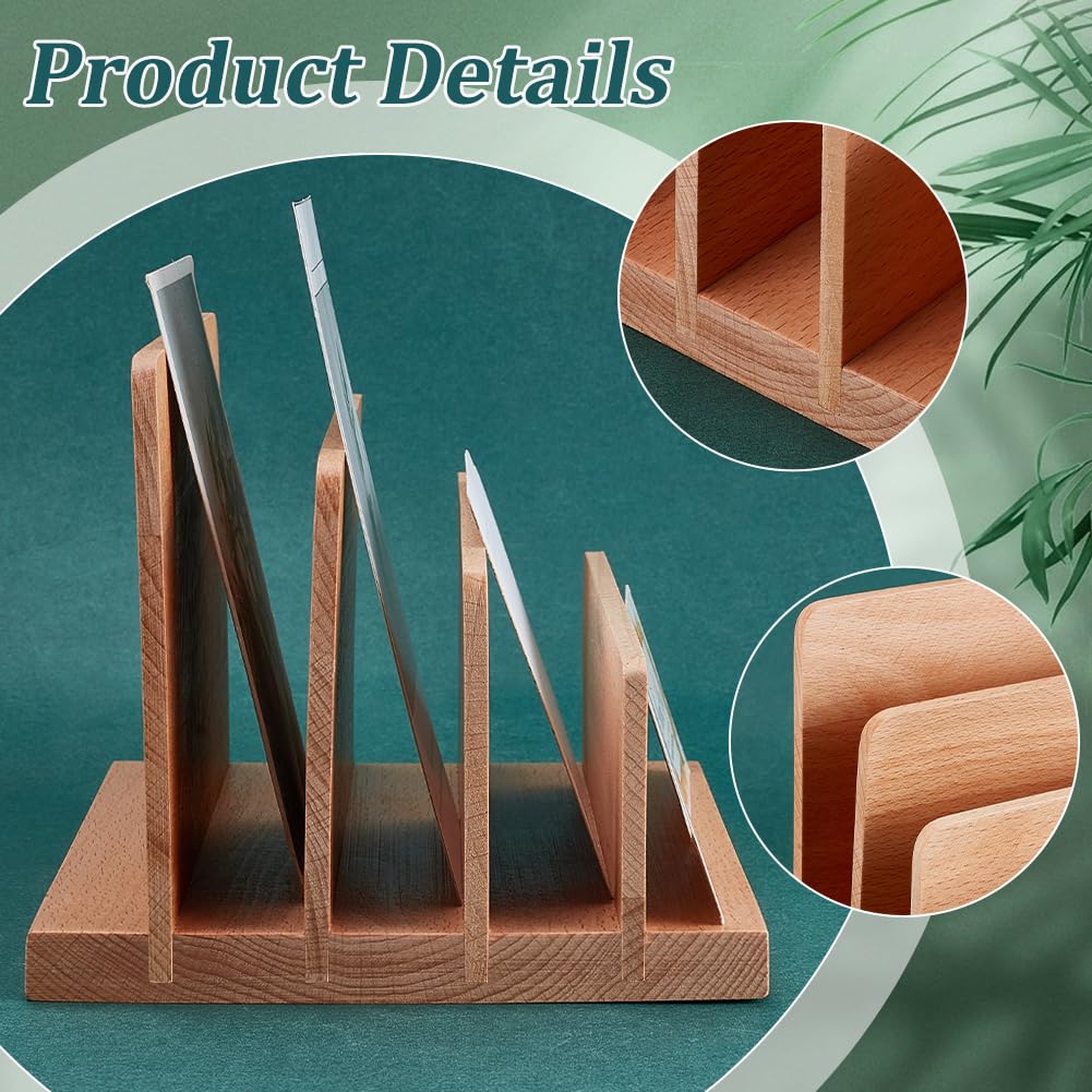PH PandaHall Wood Business Card Holder Stand - Image 4