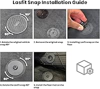 Vista 2 de LASFIT - Tapetes de suelo y maletero de auto, ajuste personalizado, de TPE, para todo tipo de clima, impermeable, juego completo, negros
