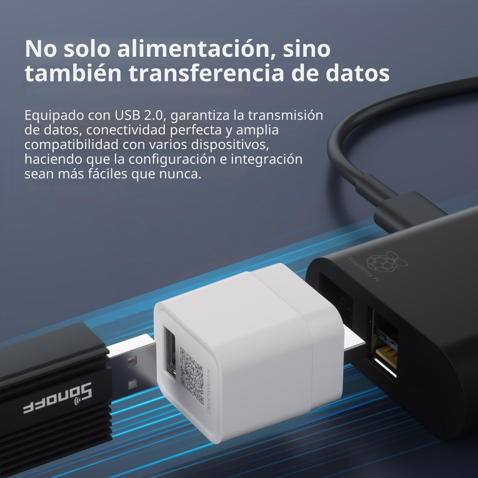SONOFF Micro ZigBee 3.0 USB Adaptador Inteligente 36W, Extensor de red ZigBee, Transmisión de Datos USB 2.0 de alta Velocidad, Control por voz, Requiere Concentrador, Funciona con Alexa/Google