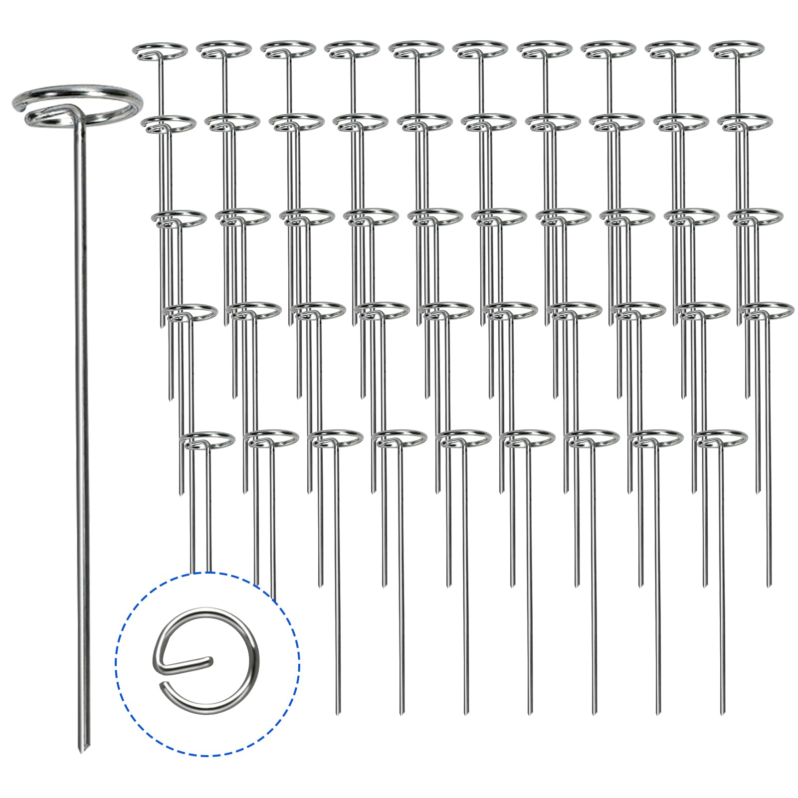 90 Pcs Landscape Staples Heavy Duty Garden Staples 6 inch, 11 Gauge Galvanized Garden Landscape Pins with 1 Nail Lifter, G-Shaped Weed Fabric Staples Landscaping Stakes for Lawn Weed Barrier